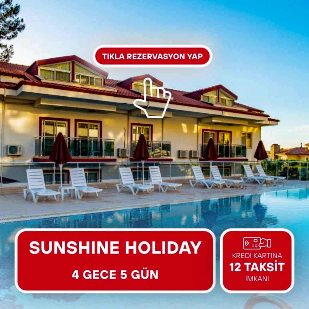 Fethiye Ölüdeniz Pamukkale Turu / Sunshine Holiday Resort Fethiye / 4 Gece 5 Gün / İstanbul, İzmit ve Sakarya Çıkışlı